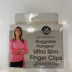 Bundle of 2 Sets of 10 Joy Mangano Ultra Slim Finger Clips- Linen